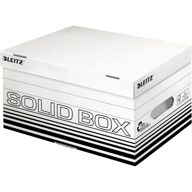 Transportbox Leitz Solid 6117 Gr. S weiß Mit Klappdeckel, 370x195x265mm