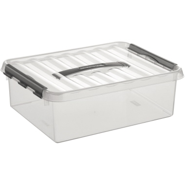 Multifunktionsbox Helit 10l transp. A4 Kunststoff, mit Deckel, 300x400x110mm