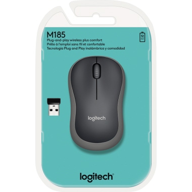 Mouse Logitech M185 schwarz wireless Usb