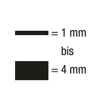 Permanentmarker Keilspitze schwarz 1-4mm