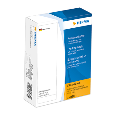 Etikett Herma 4330 130x40mm weiß Frankier