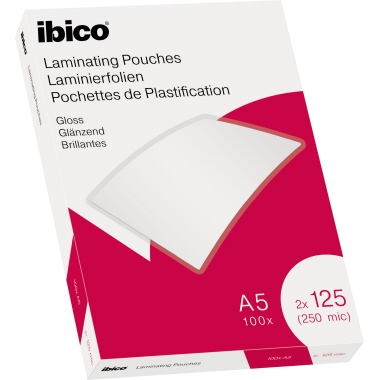 Folientasche Ibico A5 154x216mm 125my glänzend 100 St./Pack