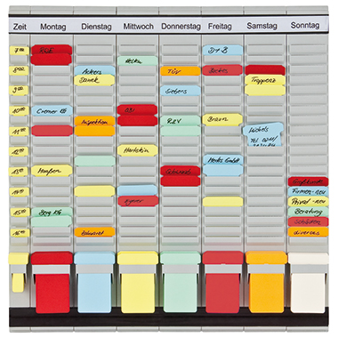 T-Kartentafel Franken PV1020 49x47cm Officeplaner, 7 Module, 20 Planungsfelde