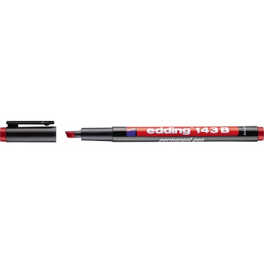 OHP-Marker Edding 143 B rot Permanent, 1-3mm