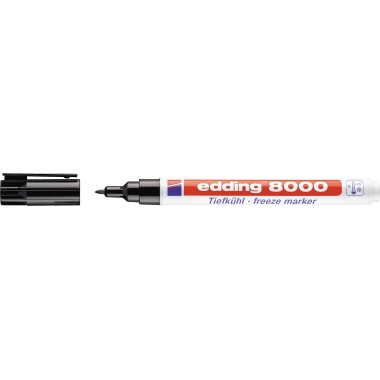 Tiefkühlmarker Edding 8000 schwarz 1mm, Rundspitze