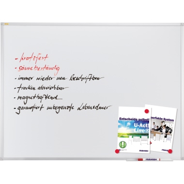 Whiteboard Franken SC3204 200x100cm emai lliert, weiß, X-tra!line, Alu-rahmen