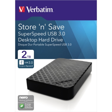 Externe HDD Verbatim 2TB USB 3.0 3,5 Festplatte 3,5
