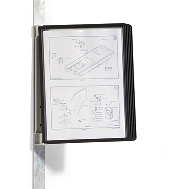 Wandhalter Durable 5914 schwarz Inkl. 5 Sichttafel, Magnetisch