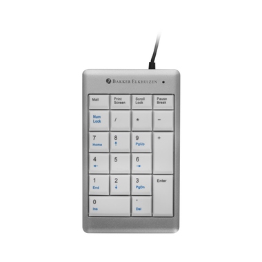 Ziffernblock Bakker E. Ultraboard 955 mit Kabel Silber-weiß