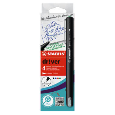 Fineliner STABILO® EO1088/4 driver sortiert 0,4mm 4 Stück
