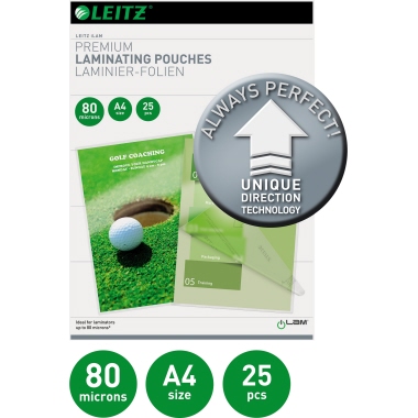Folientasche LEITZ A4 216X303mm 80my glasklar 25 St/Pack Udt