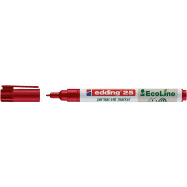 Permanentmarker Edding 25 EcoLine rot 1mm, Rundspitze, Eco Line
