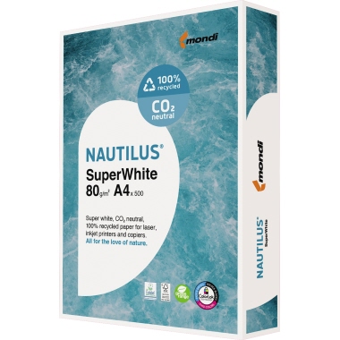 Kopierpapier Nautilus SuperWhite A4 80g 801127a80s