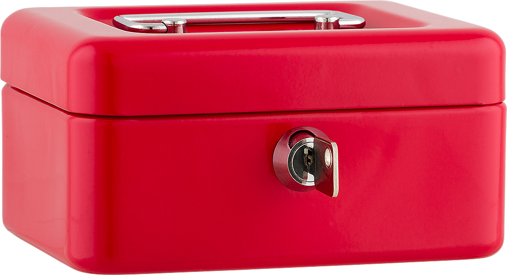 Geldkassette SAX 0-811 rot 15,2x11,5x8cm 