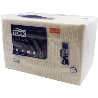 Serviette Tork 33x33cm 1lag 1/4Falz weiß 509300