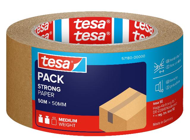 Packband Tesa 57180 50mx50mm braun Papier