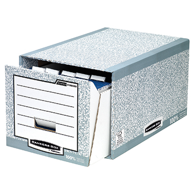 Archivbox Fellowes 01820EU grau/weiß 35 x 29 x 54,5 cm
