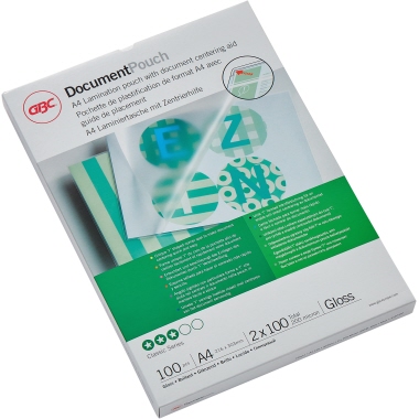 Folientasche GBC A4 216X303mm 100my glänzend 100 St/Pack DocumentPouch