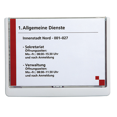 Türschild Durable 4866 210x148,5mm weiß Click Sign A5