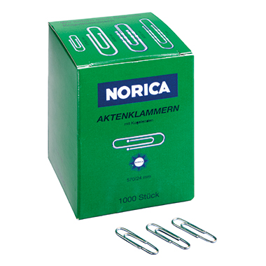 Büroklammer  24mm mit Kugelenden Verzinkt, Norica