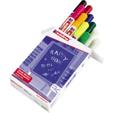 Kreidemarker edding 4095 sortiert 10er Etui 2-3mm Rundspitze