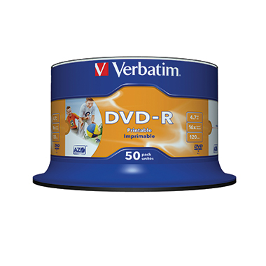 DVD-R VERBATIM 4,7GB 16x 50er Cakebox 