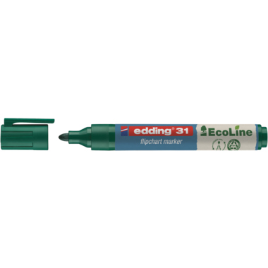 Flipchartmarker Edding 31 EcoLine grün 1,5-3mm, Rundspitze