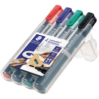 Permanentmarker Staedtler 352 4er Etui 2mm, Rundspitze