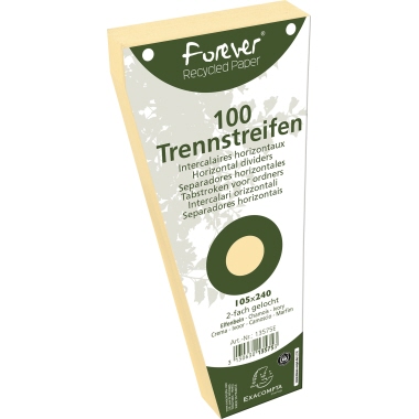 Trennstreifen Exacompta 105x240mm chamo trapezförmig, recycling, 2-fach gelocht