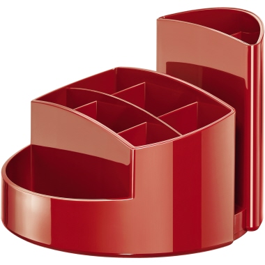 Stifteköcher Han 1746017 Rondo rot 9 Fächer, 140x109x140mm, GUMMIFÜßE