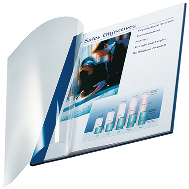 Buchbindemappe Leitz 7414 10,5mm blau Softcover A4 71-105 Blatt