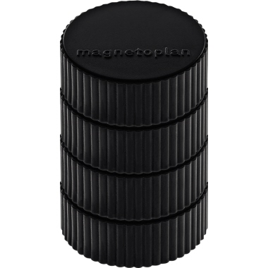 Magnet Magnetopl. 166004 34mm schwarz /4 Opl.