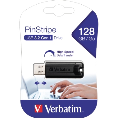 USB Stick 3.0 Verbatim Pin-Stripe 128GB 