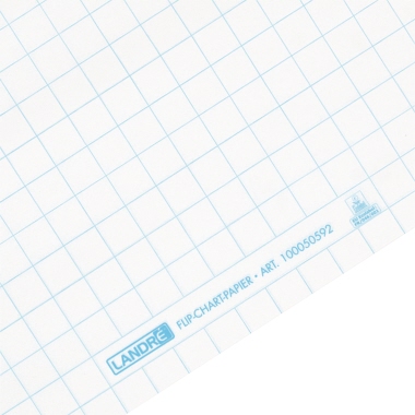 Flipchartblock Landré 100050592 kariert 68x99cm, 20blatt, 80g/qm