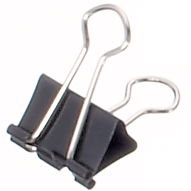 Foldbackklammer 15mm schwarz 