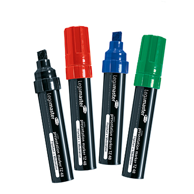 Flipchartmarker Legamaster TZ48 4er Etui 4-12mm, Keilspitze, Sortierte Farben
