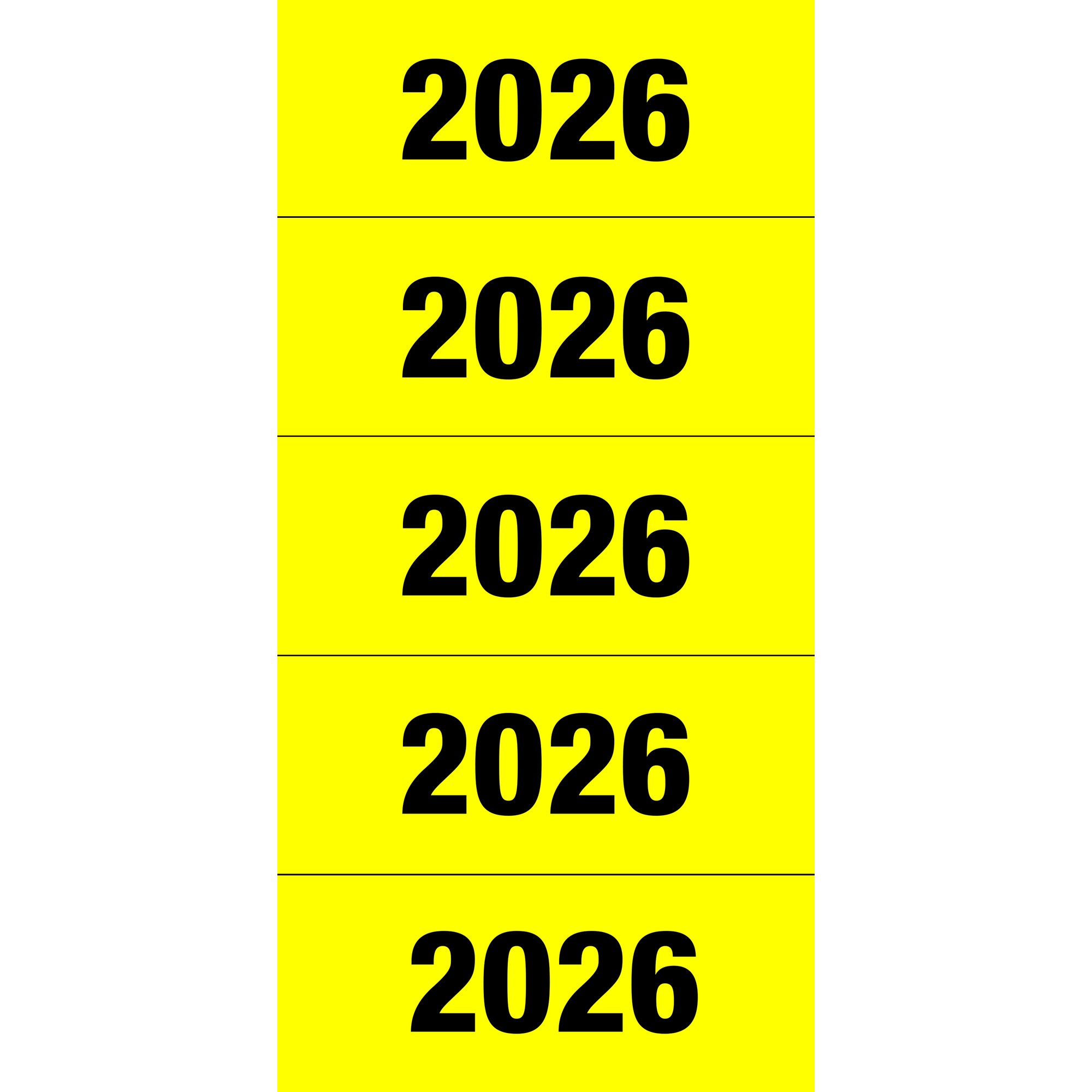 Jahreszahlen Herma 2026 gelb 