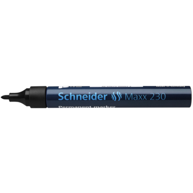 Permanentmarker Schneider Maxx 230 schwarz 1-3mm, Rundspitze