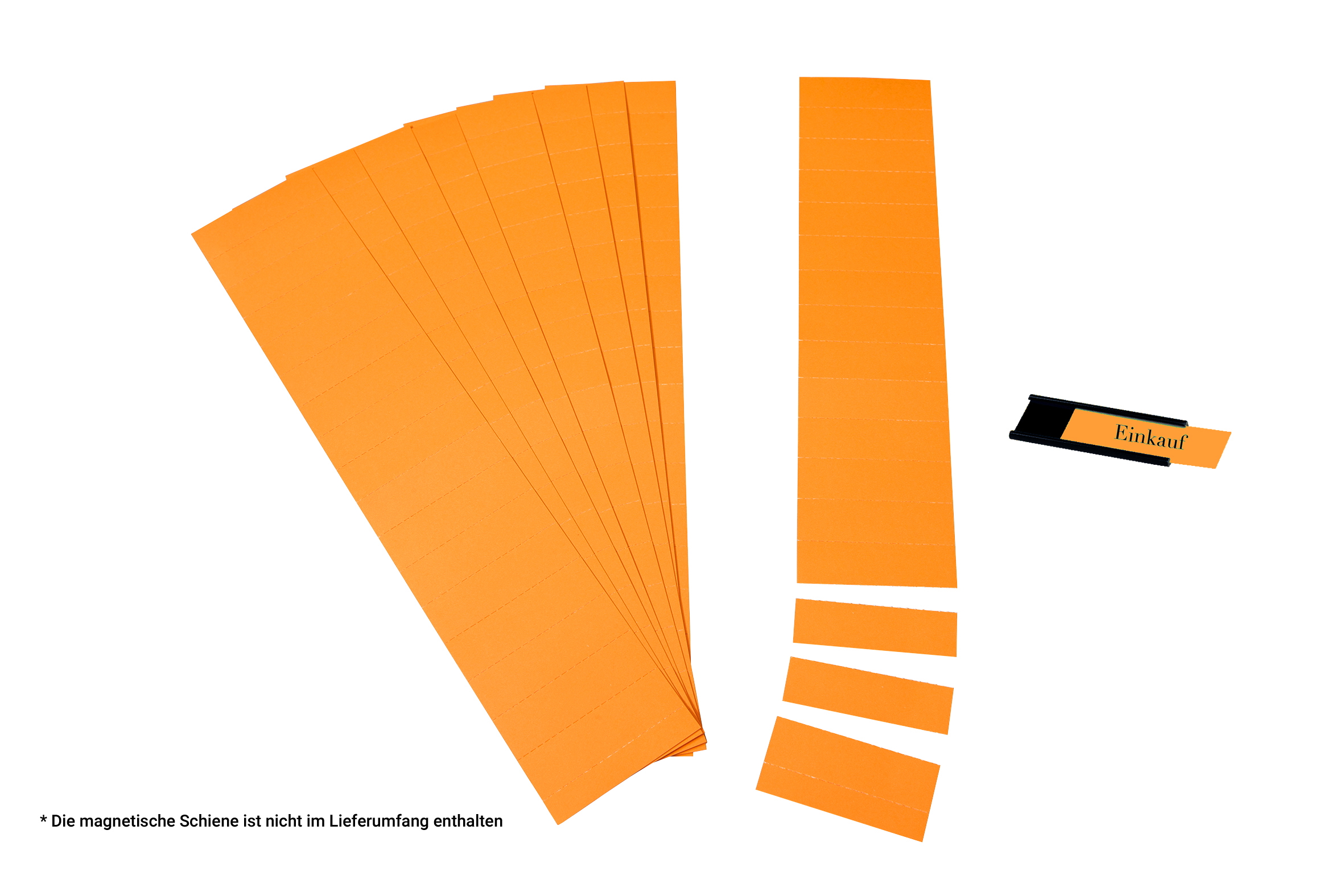 Einsteckkarten Ultradex 8492 orange 12x60mm, F. Schienenhöhe: 15mm