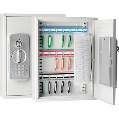 Schlüsselschrank Wedo 10262137 lichtgrau 21er, Mit Zahlencode + 2 Schlüssel