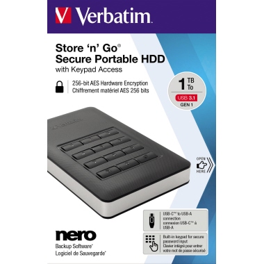 Festplatte Verbatim 1TB USB 3.1 53403 A/c 2,5' sw