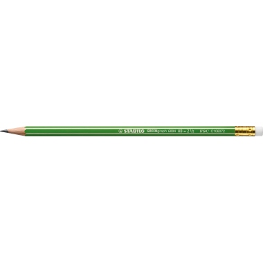 Bleistift STABILO® 6004 HB mit Radierer Greengraph