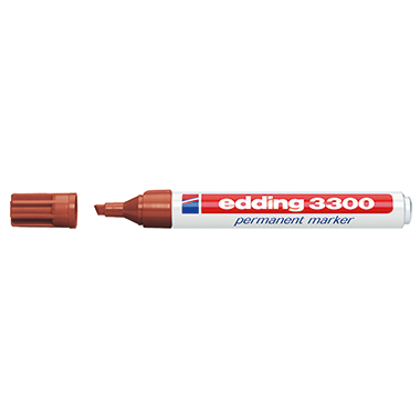 Permanentmarker edding 3300 braun 1-5mm, Keilspitze