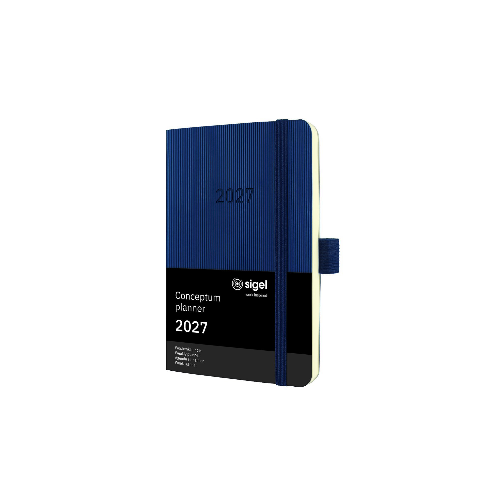 Buchkalender Sigel Conceptum C2733 blau Din A6 1w/2s Softcover