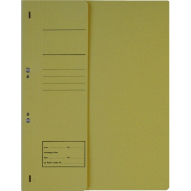 Ösenhefter A4 250g gelb halber Vorderdeckel, kfm. Heftung