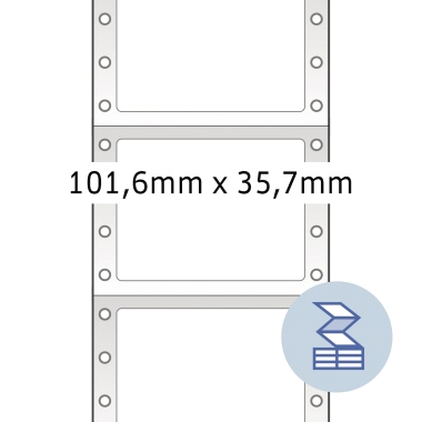 Etikett Herma 8212 101,6x35,7mm weiß Computer, 1bahnig