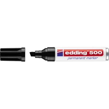 Permanentmarker edding 500 schwarz 2-7mm, Keilspitze