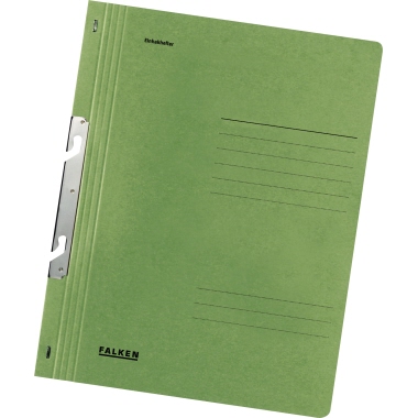 Einhakhefter Falken 80000847 A4 grün ganzer Deckel, 250g, kaufm.Heftung