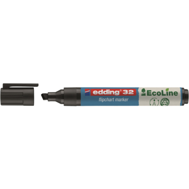Flipchartmarker Edding 32 EcoLine schw. Schwarz 1-5 Mm, Keilspitze