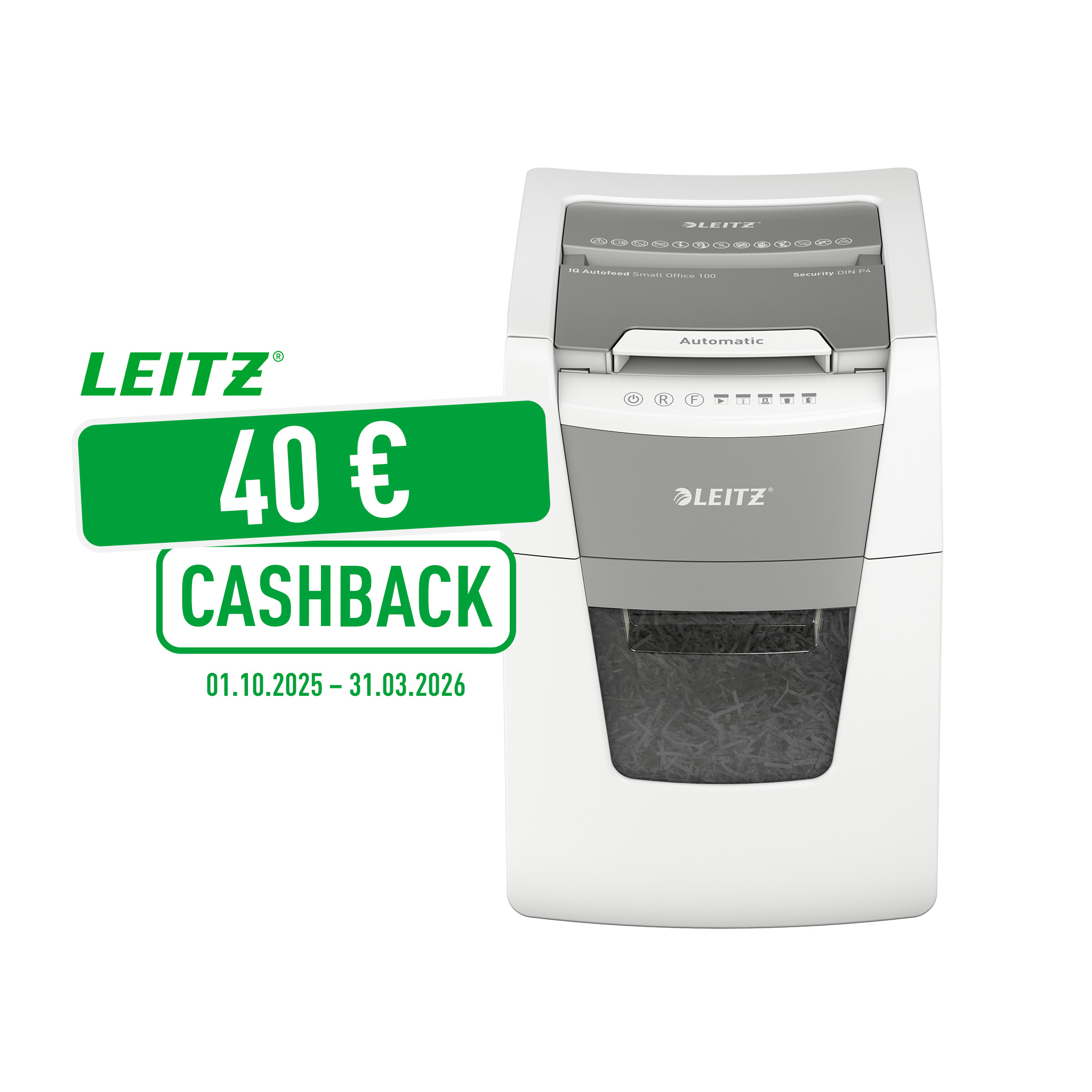 Aktenver. LEITZ 80110000 P4 4x28mm 34L Iq Auto Office 100 weiss/grau